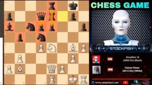 Stockfish18потерпелпоражениеотCaissaChess,гдеонапожертвовалаферзяиладью_ШахматыStockfish на русском