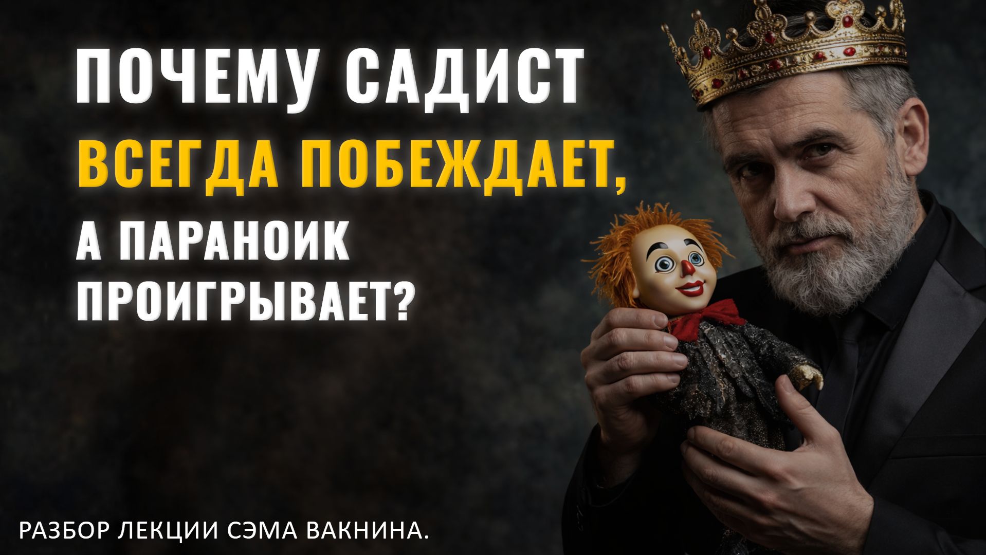 ПОЧЕМУ САДИСТ ВСЕГДА ПОБЕЖДАЕТ, А ПАРАНОИК ПРОИГРЫВАЕТ? Краткий обзор лекции.