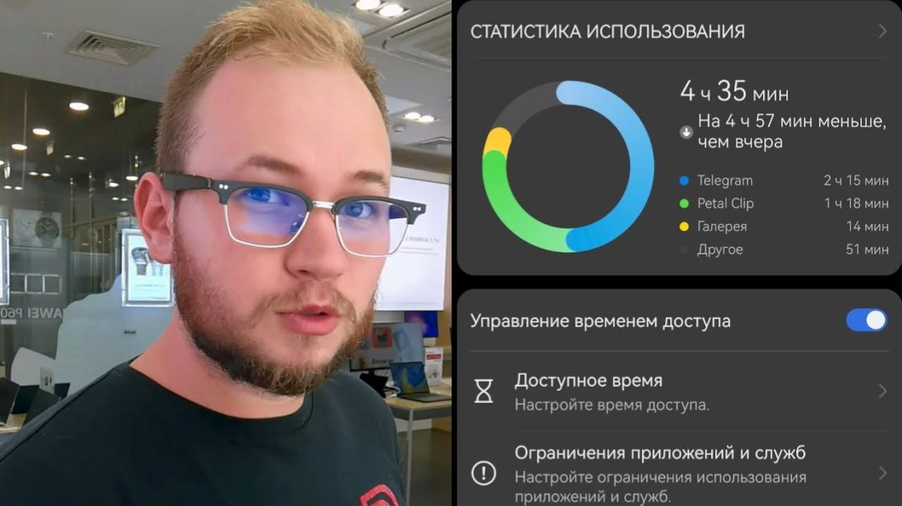 Huawei: мониторим и ограничиваем использование ммартфона. Цифровой Баланс