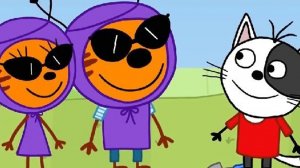 ИНОПЛАНЕТЯНЕ ПОДГЛЯДЫВАЮТ ЗА ТРЕМЯ КОТАМИ С КОТЁНКОМ АЛЬБО🐱 ТРИ КОТА РАЗВИВАЮЩАЯ ИГРА 🐱