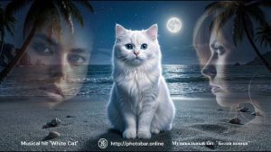 Белая кошка