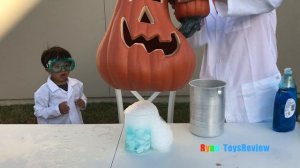 Oozing Pumpkin Elephant Toothpaste Kids Science Experiments!