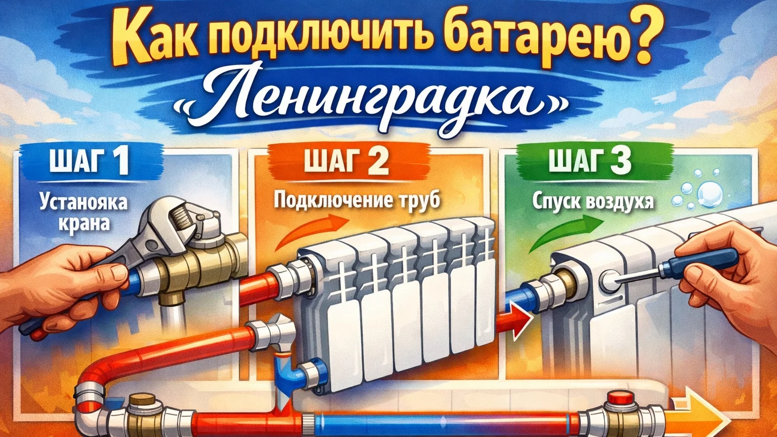 Как подключить батареи? Ленинградка.