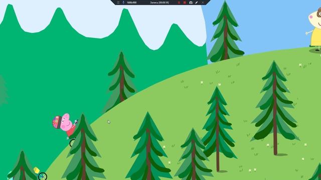 Свинка Пеппа и ее новый друг летали на воздушном шаре