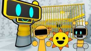 СПРУНКИ FUN BOT, МИСТЕР САН И ГАРНОЛД ИГРАЮТ В СПРУНКИ FUN BOT PRISON RUN OBBY В ROBLOX