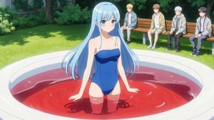 Купание девчонки перед успешными геймерами