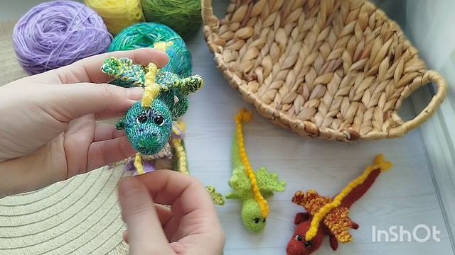 Обзор игрушек по МК дракон спицами