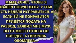 Мама хочет, чтобы я нашёл новую жену. У тебя есть неделя исправиться!