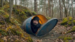 Строительство секретного бункера в бочке под землей. Экстремальное выживание. Бушкрафт