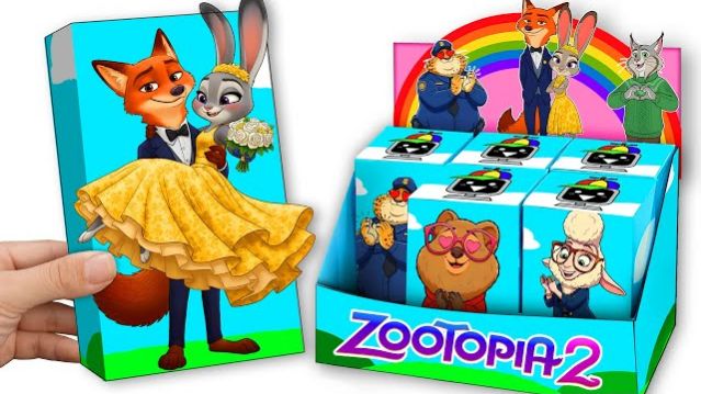 💖 PAPER DIY 💖 НИК И ДЖУДИ ЖЕНЯТСЯ?! 💍 РАСПАКОВКА СЛЕПОЙ КОРОБКИ СВАДЬБЫ ZOOTOPIA