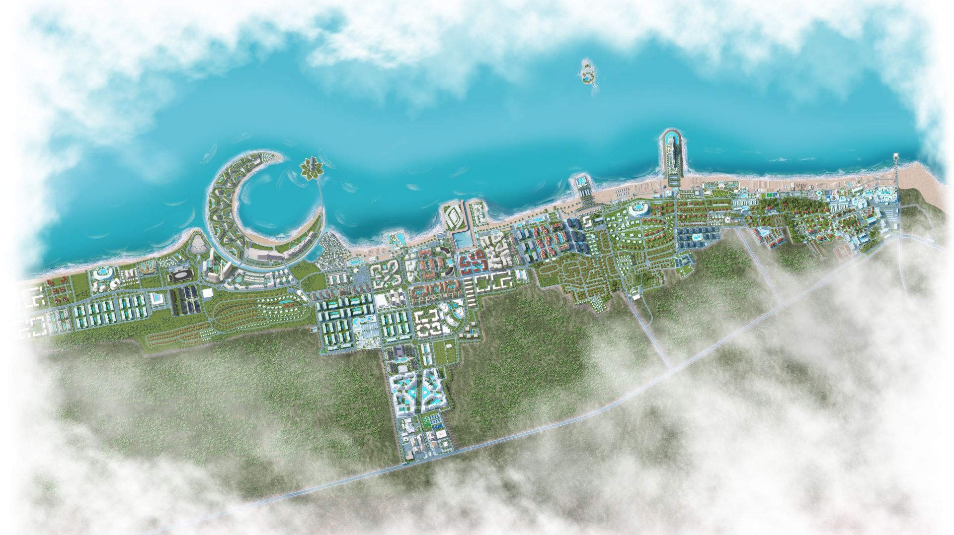 Наслаждайся панорамой Каспийского моря  в Репортаж-Хайтс Си Бриз Баку 