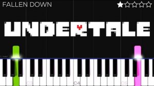 UNDERTALE OST: 085 — FALLEN DOWN | ПРОСТОЙ УРОК ИГРЫ НА ПИАНИНО
