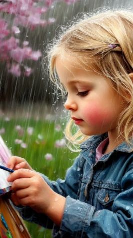 На кончике её карандаша