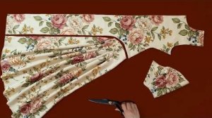 Пошив платья. Кроим на ткани без бумажной выкройки