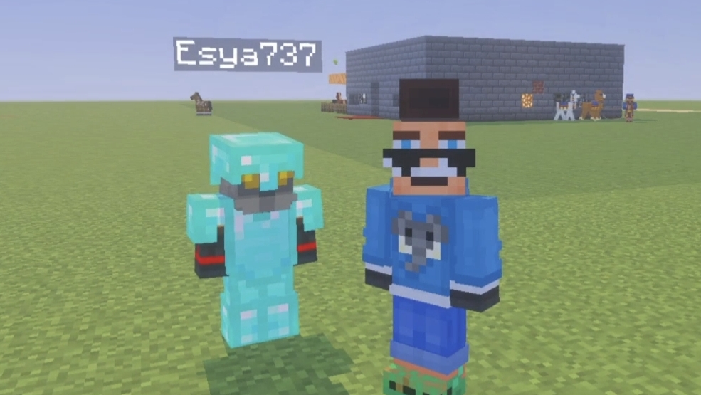 Minecraft с комментариями ,Элвис и Волчонок осваивают новый мир в minecraft