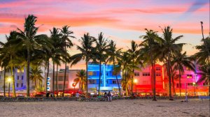 Прогулка по вечернему Майями. Самые красивые улицы города.