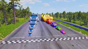 Мультики для детей и малышей . Мультик про машинки . Яркие машинки преодолевают полосу препятствий