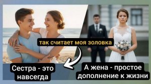 Истории из жизни - Сестра - а это навсегда, а жена - простое дополнение