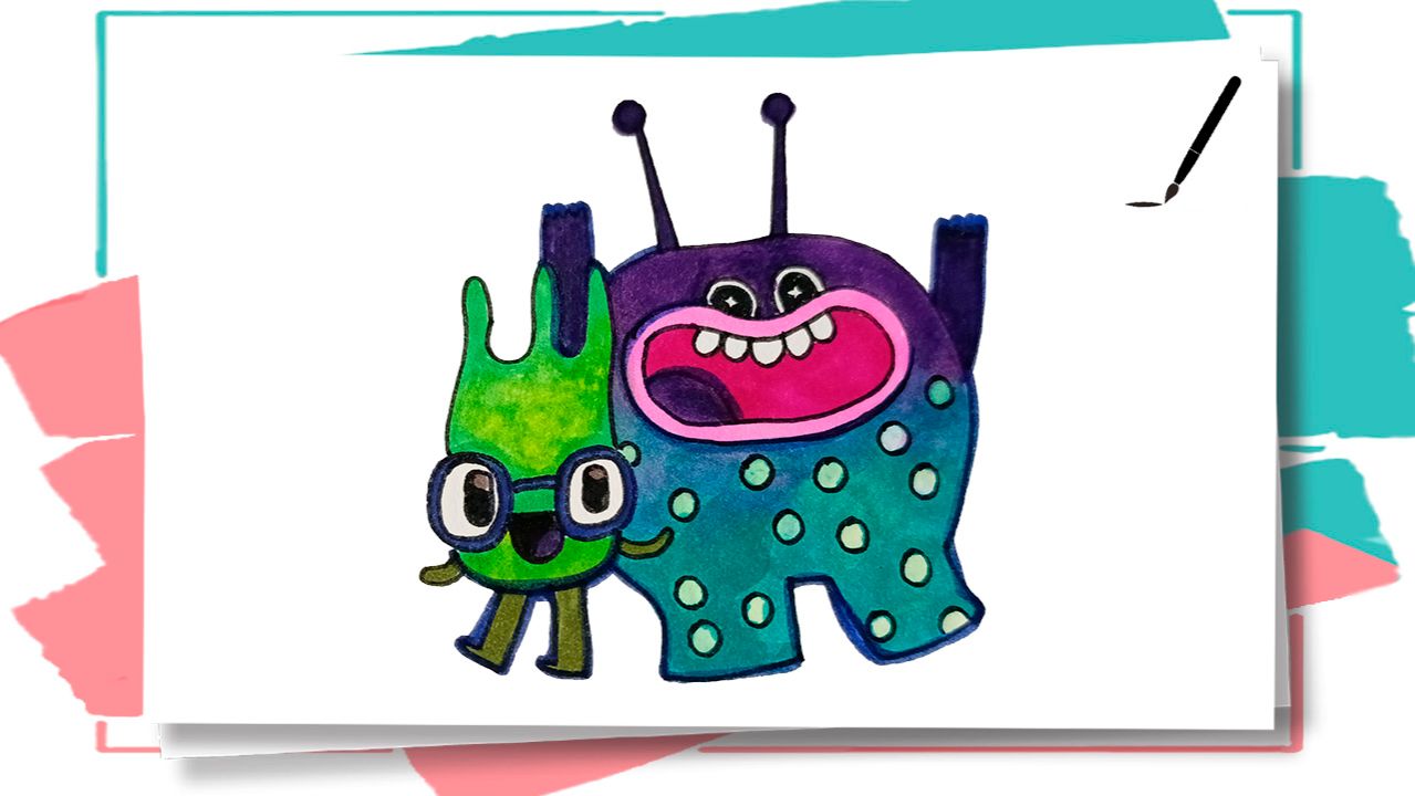 Как нарисовать монстриков Ум и Хрум