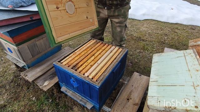 Поставил вощину.