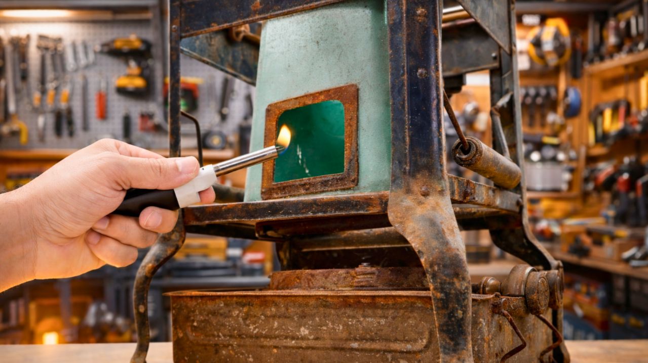 Реставрация старой ржавой керосиновой печи