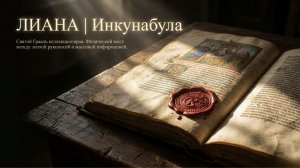 Лиана - Тема: Инкунабула #Спикеркафе