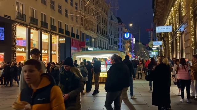 ВЕНА готовится к Рождеству | Пешеходная экскурсия | Праздничные огни, улицы, отели | 4K