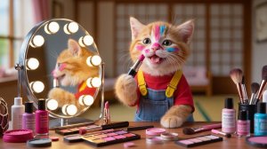 😹💄 ОЧАРОВАТЕЛЬНЫЙ КОТЕНОК ПРОБУЕТ МАМИН МАКИЯЖ – УМОРИТЕЛЬНЫЙ РЕЗУЛЬТАТ! 😆✨ МУЛЬТИК ДЛЯ ДЕТЕЙ