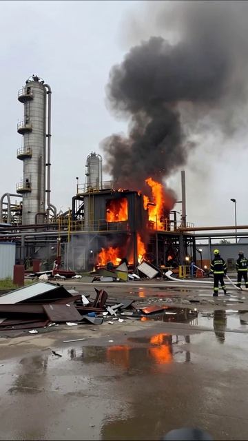 Пожар на заводе: Непридуманная катастрофа #катастрофа #пожар #промышленность