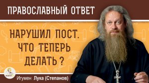 Нарушил пост. Что теперь делать ?  Игумен Лука (Степанов)
