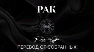 РАК. ПЕРЕВОД ОТ СОБРАННЫХ #рак