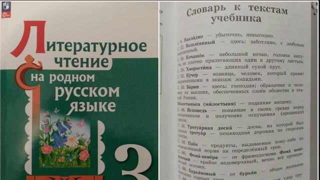 Словарь к текстам учебника
