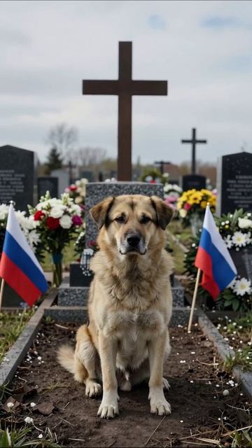 Печаль утраты: верный друг остался наедине с памятью #собака #траур #память