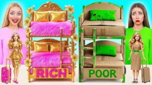 Преображение Кукольного Домика | Картонный vs Золотой vs Пушистый Челлендж