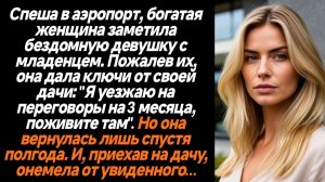 Жизненные истории/Пожалев бездомную с ребёнком женщина дала ей ключи от дачи