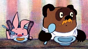 КРАСНОЩЁКИЙ ВИННИ-ПУХ И ЕГО ПОДРУЖКА СТАРЫЙ ПЯТАЧОК