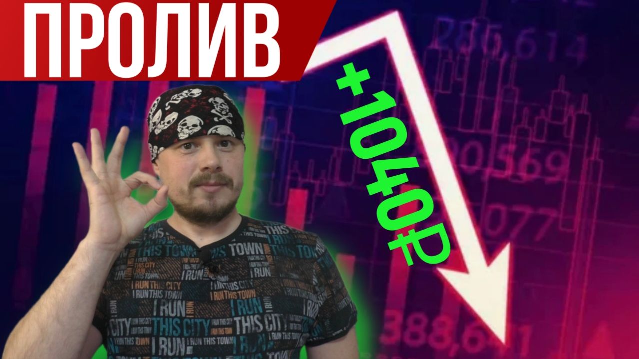 Трейдинг: осторожная сделка на проливе | Профит +1040 рублей | Торговля фьючерсами