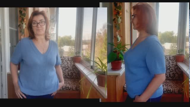 Кофточку распустила (деформировалась со временем), а МК сохранила.