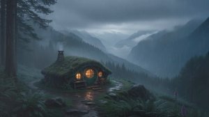 MOUNTAIN PEACE ｜ Ethereal Meditative Ambient Music with Rain - Soothing Soundscape for Relaxation-(1
