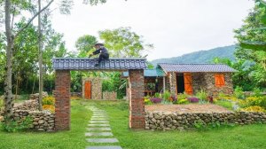 Строю ворота из красного кирпича и кровля из гофрированного железа. Серия 52. Хуан ли