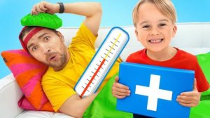 Дети заботятся о дяде и учат его не жульничать