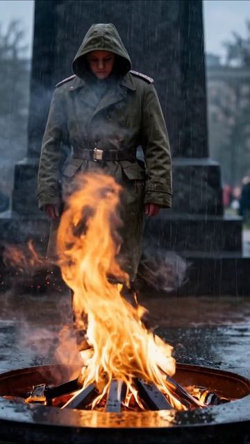 Вечный огонь среди дождя: Тени прошлого #война #печаль #память