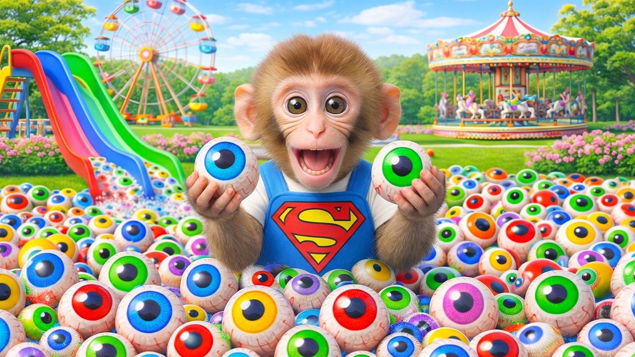 Мультики. Обезьянка и огромные конфеты, детям/видео про обезьянку|детям