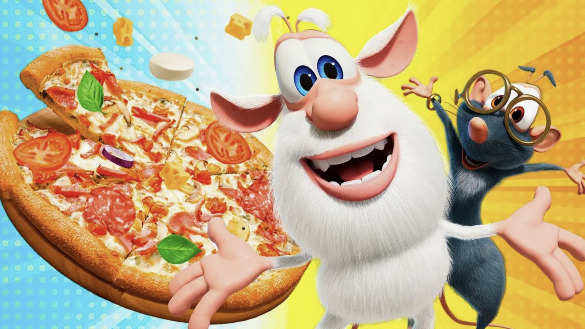 Буба Готовит вкусную пиццу Весёлые мультики для детей