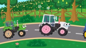 🍿 Котэ представляет песенка считалочка для детей | 10 Тракторов | Учимся считать до 10