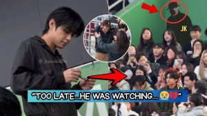 Пока Тэхён тусил с фанатками, Чонгук всё это время следил за ним пристально!