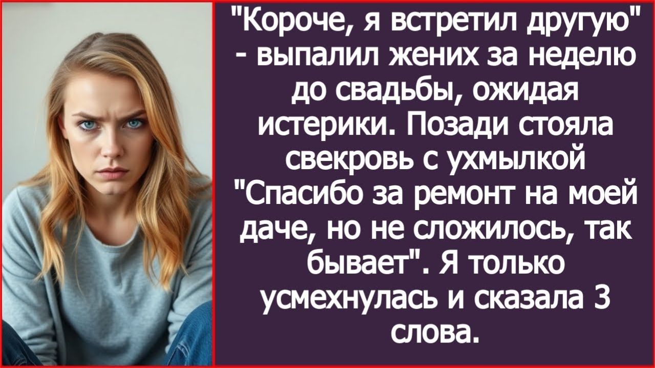 Короче, я встретил другую - выпалил жених за неделю до свадьбы! | ИСТОРИЯ ИЗ ЖИЗНИ | АУДИО РАССКАЗ