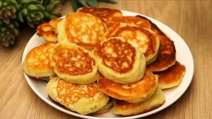 Творожные оладьи | Оладьи на молоке | Рецепт оладий из творога | Пышные оладьи