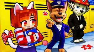 😲Я ПОПАЛА В ШКОЛУ ЩЕНЯЧЬЕГО ПАТРУЛЯ В МАЙНКРАФТ