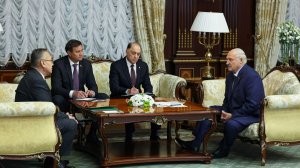 Встреча генсека ОДКБ Таалатбека Масадыкова с Президентом Беларуси Александром Лукашенко